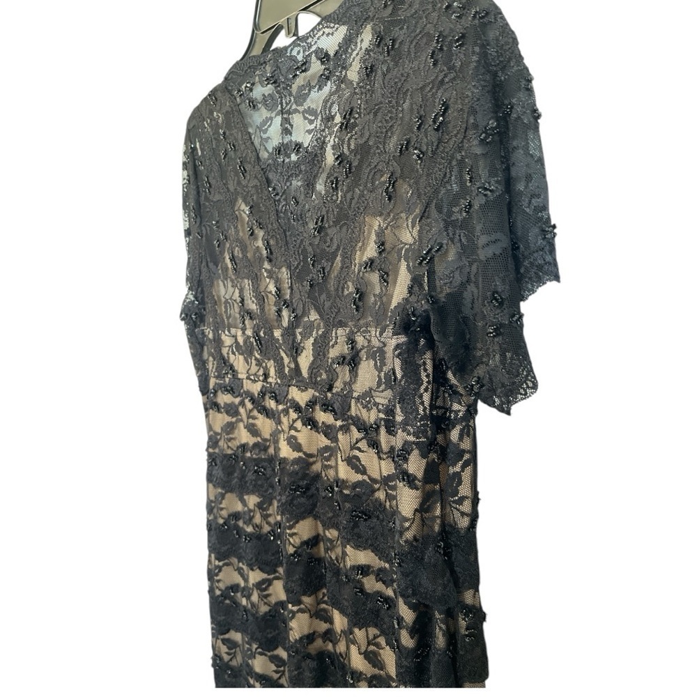 Marina black lace cocktail dress size 14W EUC - Picture 5 of 7